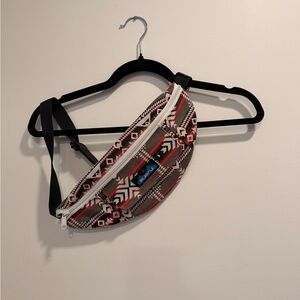KAYU Patterned Aztec Waist Bag / Fanny Pack - Red, Black, White